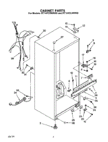 03 - Cabinet parts for Roper Refrigerator RT14FCRWW00 from AppliancePartsPros.com