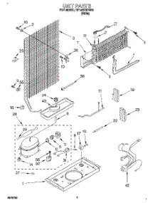 04 - Unit parts for Roper Refrigerator RT14EKRDW00 from AppliancePartsPros.com
