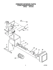 05 - Freezer Interior parts for Roper Refrigerator RS22BRXBW00 from AppliancePartsPros.com