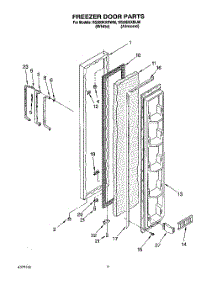 05 - Freezer Door parts for Roper Refrigerator RS20DKXBW00 from AppliancePartsPros.com