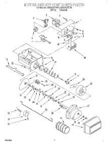 05 - Motor And Ice Container parts for Roper Refrigerator RS20AQXFW01 from AppliancePartsPros.com