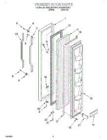 06 - Freezer Door parts for Roper Refrigerator RS20DKXFN01 from AppliancePartsPros.com
