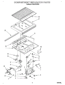 03 - Compartment Separator parts for Roper Refrigerator RT20CKXXW01 from AppliancePartsPros.com