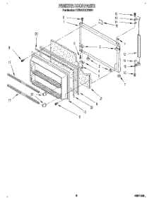 05 - Freezer Door parts for Roper Refrigerator RT20CKXXW01 from AppliancePartsPros.com