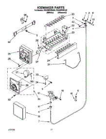 12 - Icemaker, Lit / Optional parts for Roper Refrigerator RS22BRXBW00 from AppliancePartsPros.com