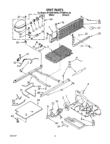 05 - Unit parts for Roper Refrigerator RT25BKXAW00 from AppliancePartsPros.com