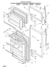 03 - Door parts for Roper Refrigerator RT14GDXBL10 from AppliancePartsPros.com