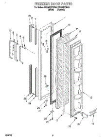 06 - Freezer Door parts for Roper Refrigerator RS20AKXDW00 from AppliancePartsPros.com