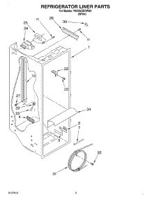 02 - Refrigerator Liner parts for Roper Refrigerator RS22AQXGW03 from AppliancePartsPros.com