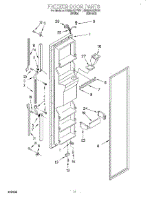 07 - Freezer Door parts for Roper Refrigerator RS22AQXFN01 from AppliancePartsPros.com
