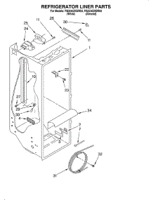 Refrigerator Liner parts for Roper Refrigerator RS22AQXGN03 from AppliancePartsPros.com