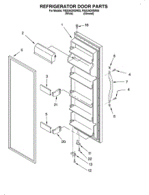 Refrigerator Door parts for Roper Refrigerator RS22AQXGN03 from AppliancePartsPros.com