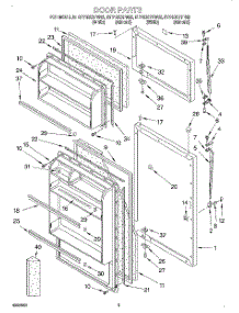 02 - Door parts for Roper Refrigerator RT14DKYFN02 from AppliancePartsPros.com
