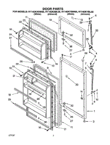 02 - Door parts for Roper Refrigerator RT14DKYBL00 from AppliancePartsPros.com