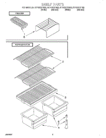 05 - Shelf parts for Roper Refrigerator RT14DKYFW02 from AppliancePartsPros.com