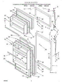 02 - Door parts for Roper Refrigerator RT14DKYGW01 from AppliancePartsPros.com