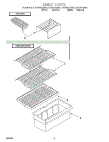 05 - Shelf parts for Roper Refrigerator RT14DKYGW01 from AppliancePartsPros.com