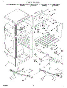 03 - Liner, Lit / Optional parts for Roper Refrigerator RT14DKYBW10 from AppliancePartsPros.com