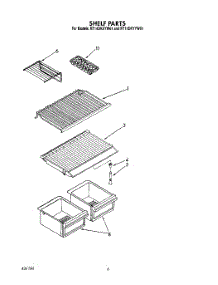 04 - Shelf parts for Roper Refrigerator RT14DKYYW01 from AppliancePartsPros.com