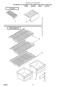 05 - Shelf, Other parts for Roper Refrigerator RT14DKYJW00 from AppliancePartsPros.com