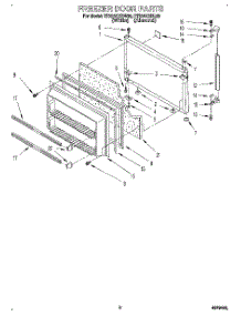 05 - Freezer Door parts for Roper Refrigerator RT22AKXBL00 from AppliancePartsPros.com