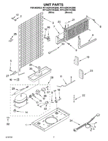 04 - Unit parts for Roper Refrigerator RT14ZKYKQ00 from AppliancePartsPros.com