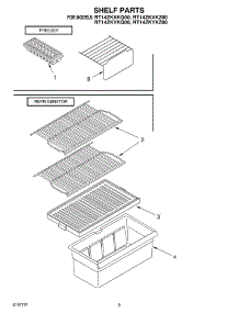 05 - Shelf, Optional parts for Roper Refrigerator RT14ZKYKQ00 from AppliancePartsPros.com