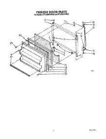 05 - Freezer Door parts for Roper Refrigerator RT14DKYYW00 from AppliancePartsPros.com