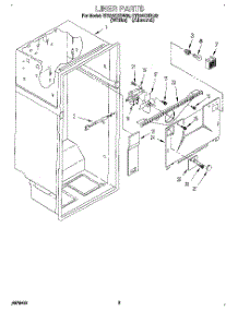 02 - Liner parts for Roper Refrigerator RT22AKXBW00 from AppliancePartsPros.com