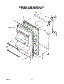 07 - Refrigerator Door, Lit / Optional parts for Roper Refrigerator RT14DKYYW00 from AppliancePartsPros.com