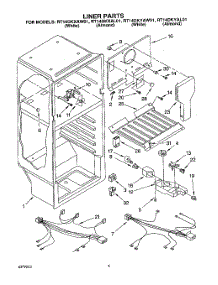 03 - Liner, Lit / Optional parts for Roper Refrigerator RT14DKXAL01 from AppliancePartsPros.com