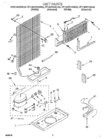 04 - Unit parts for Roper Refrigerator RT14DKXAW02 from AppliancePartsPros.com