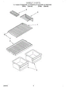 06 - Shelf parts for Roper Refrigerator RT14DKXEN00 from AppliancePartsPros.com