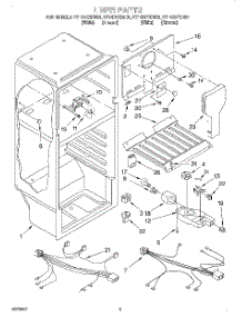 03 - Liner, Lit / Optional parts for Roper Refrigerator RT14DKXDW01 from AppliancePartsPros.com