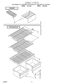 05 - Shelf parts for Roper Refrigerator RT14DKXDW01 from AppliancePartsPros.com