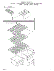 05 - Shelf parts for Roper Refrigerator RT14DKXFN01 from AppliancePartsPros.com
