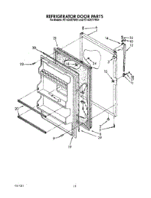 07 - Refrigerator Door, Lit / Optional parts for Roper Refrigerator RT14DKXYW01 from AppliancePartsPros.com