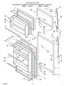 02 - Door parts for Roper Refrigerator RT14DKXDN01 from AppliancePartsPros.com