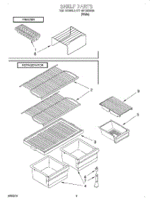 05 - Shelf, Optional parts for Roper Refrigerator RT14BKXGW02 from AppliancePartsPros.com