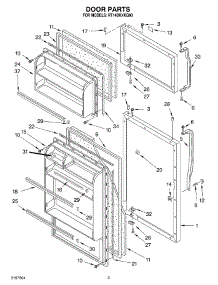 02 - Door parts for Roper Refrigerator RT14BKXKQ00 from AppliancePartsPros.com