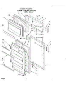 05 - Door parts for Roper Refrigerator RT14ZKXDN02 from AppliancePartsPros.com