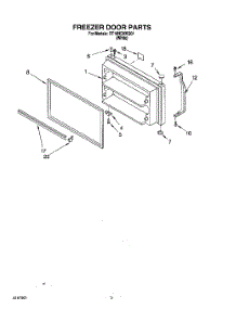 02 - Freezer Door parts for Roper Refrigerator RT18HDXKQ01 from AppliancePartsPros.com