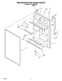 03 - Refrigerator Door parts for Roper Refrigerator RT18HDXKQ01 from AppliancePartsPros.com