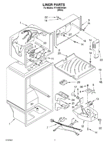 04 - Liner parts for Roper Refrigerator RT18HDXKQ01 from AppliancePartsPros.com