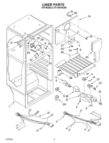 03 - Liner parts for Roper Refrigerator RT14BKXKQ00 from AppliancePartsPros.com