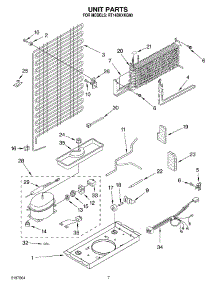 04 - Unit parts for Roper Refrigerator RT14BKXKQ00 from AppliancePartsPros.com