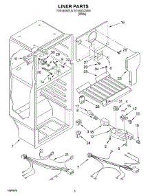 03 - Liner parts for Roper Refrigerator RT14BKXJW00 from AppliancePartsPros.com