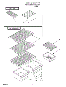 05 - Shelf, Optional parts for Roper Refrigerator RT14BKXJW00 from AppliancePartsPros.com