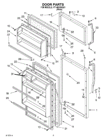 02 - Door parts for Roper Refrigerator RT14BKXKQ01 from AppliancePartsPros.com