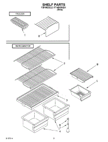 05 - Shelf, Optional parts for Roper Refrigerator RT14BKXKQ01 from AppliancePartsPros.com